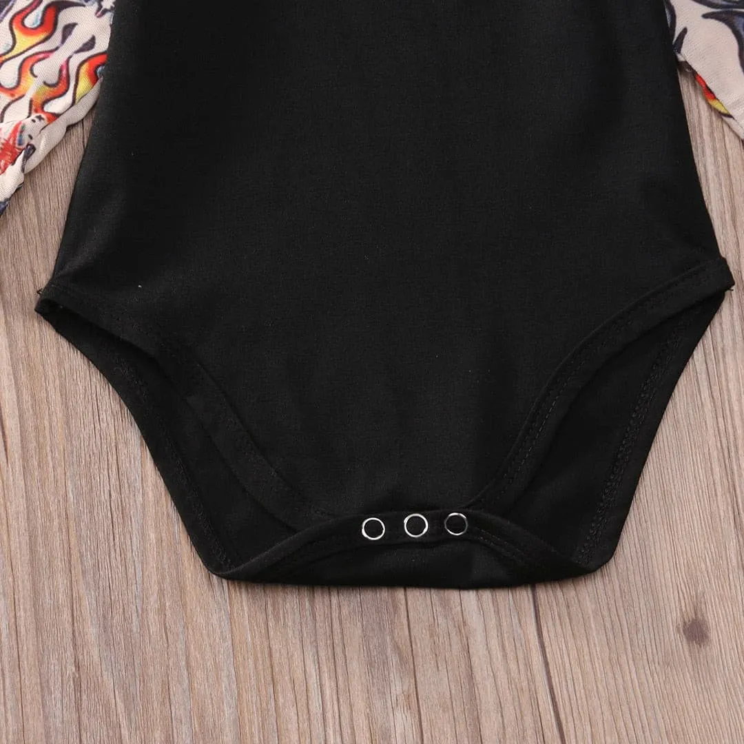 Bodysuit Baby Tattoo - Boys Tattoo Romper  - Black or Grey