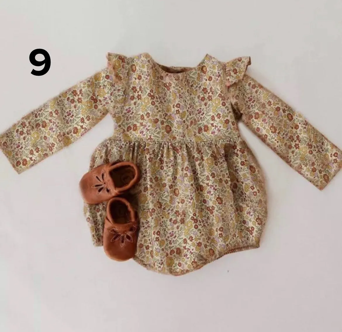 Boho Floral Blouse - Organic Cotton Romper,