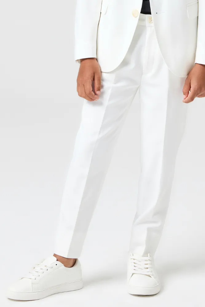 Bowie Chino Pants - White Stretch