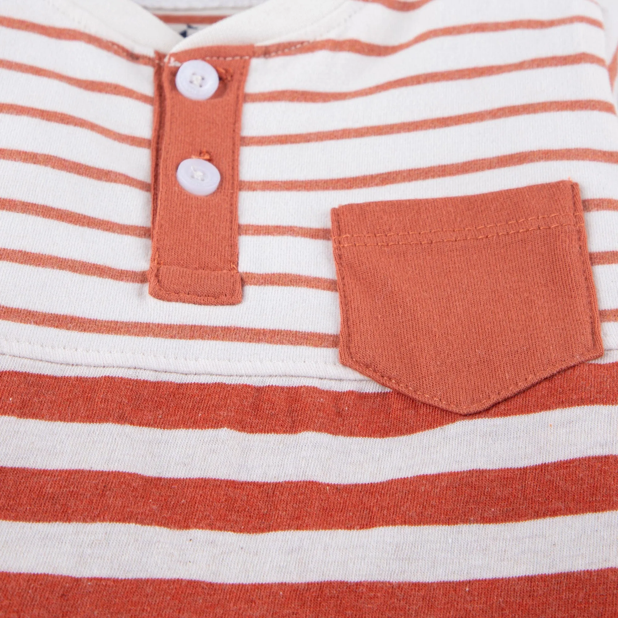 BOY'S STRIPER HENELY NECK TEE SHIRT