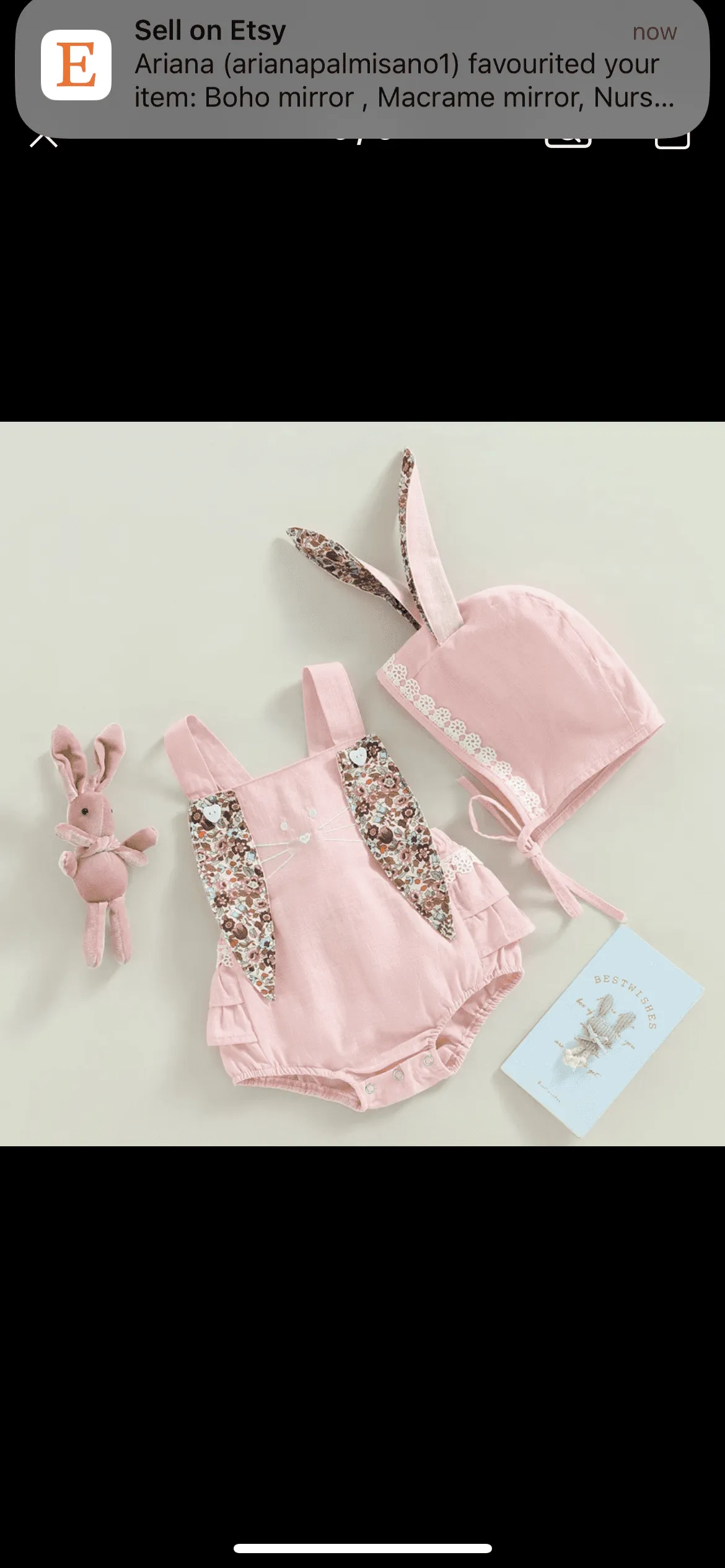 Bunny Romper & Matching Hat - Pink