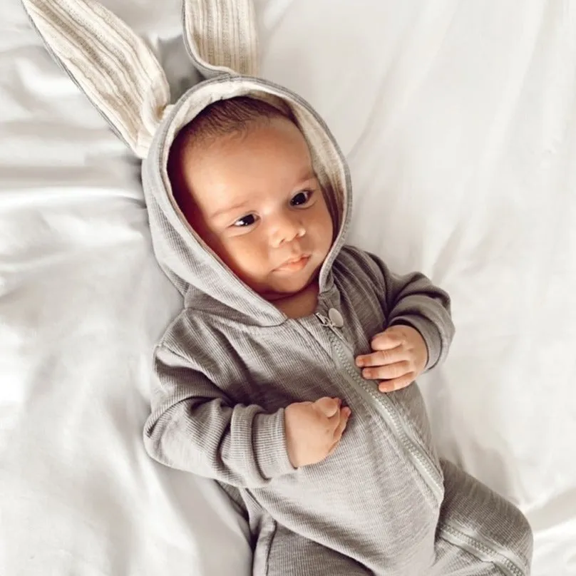 Bunny Romper - Grey