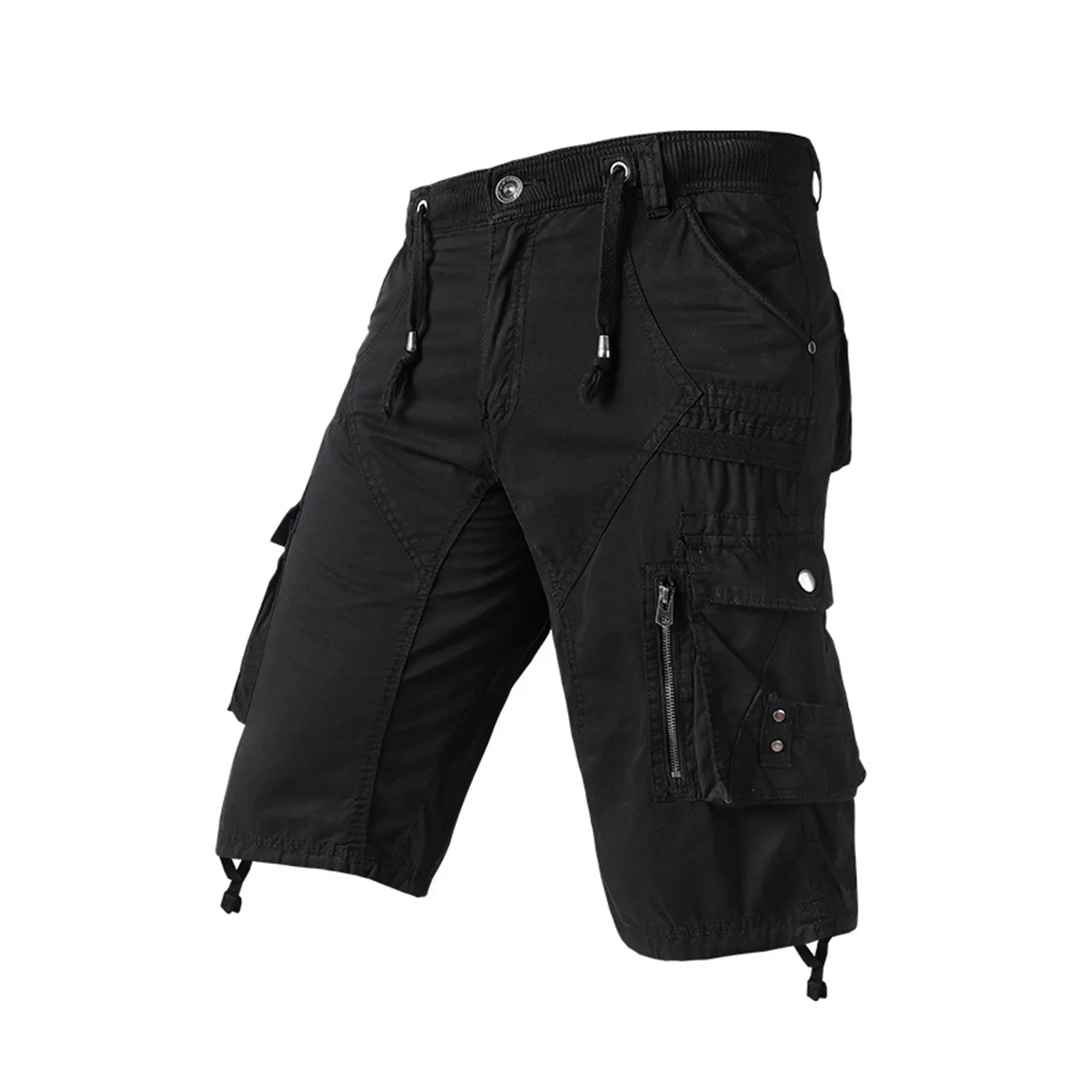 BUTTON ZIPPER MULTI-POCKET 11'' INSEAM CARGO SHORTS