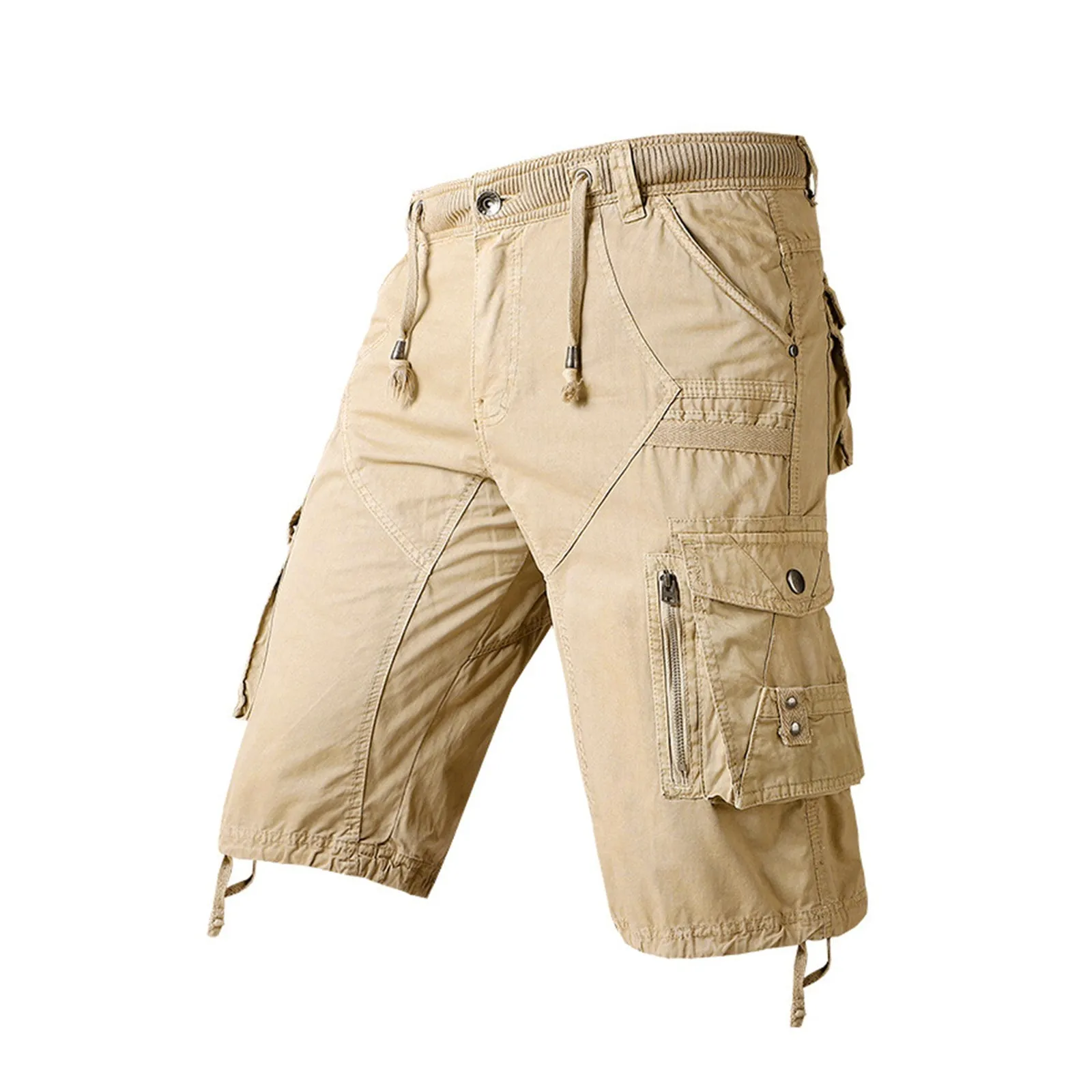 BUTTON ZIPPER MULTI-POCKET 11'' INSEAM CARGO SHORTS