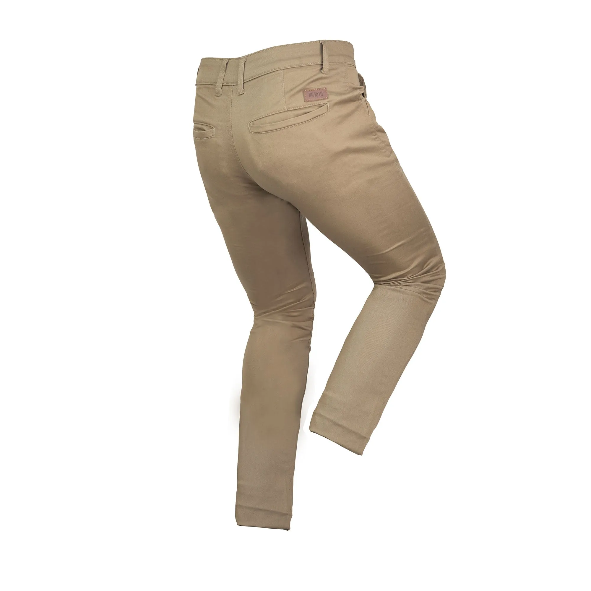 ByCity Docks Men's Motorcycle Chino Pants  - Brown