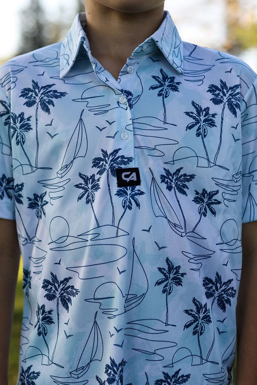 CA JNR Funky Golf Shirt | Island Lines