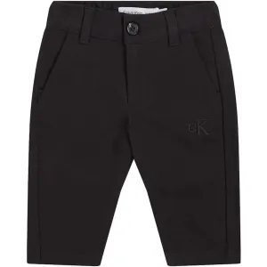 Calvin Klein Ck Black Cotton Woven Chino Pants