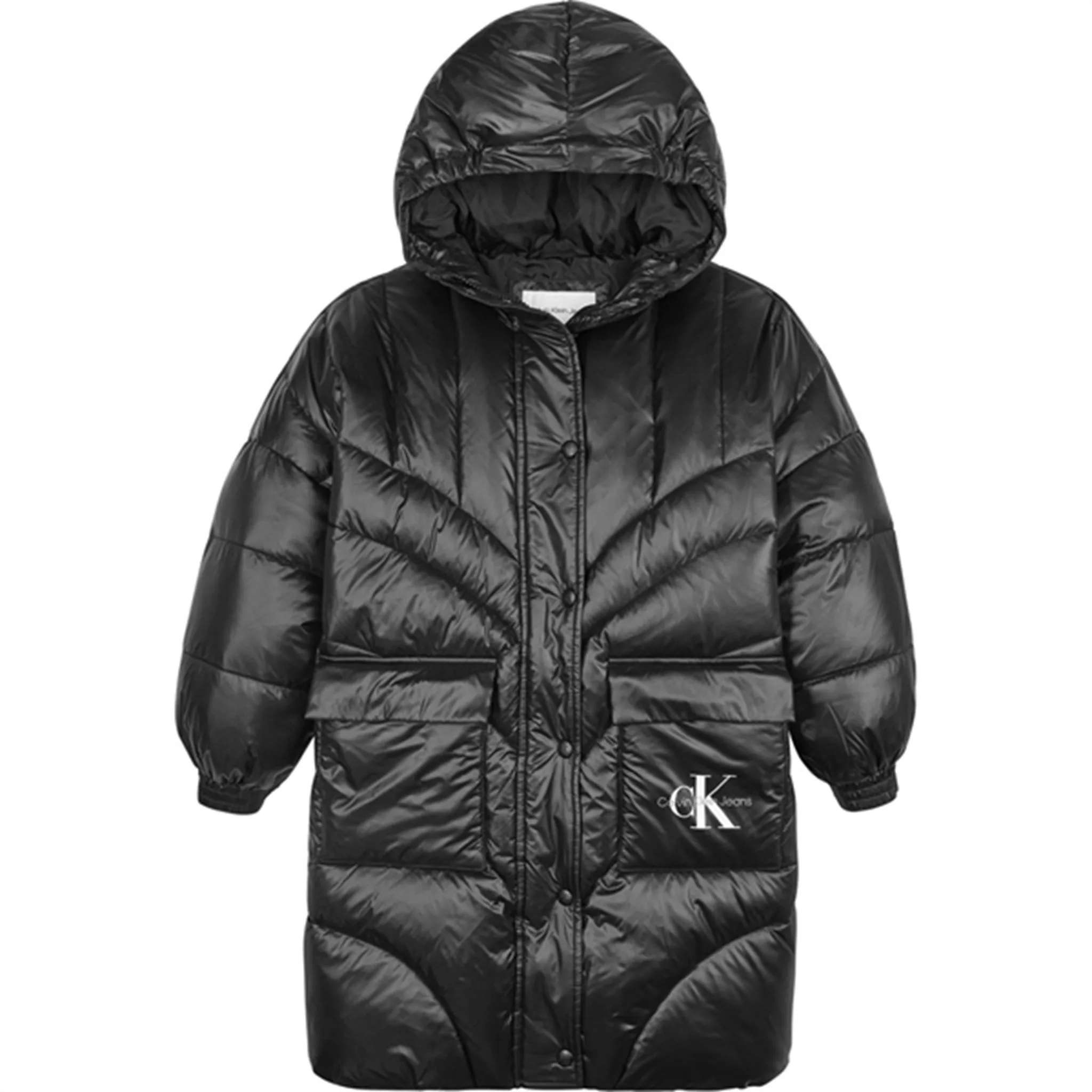 Calvin Klein Oversized Duvet Padded Coat Ck Black