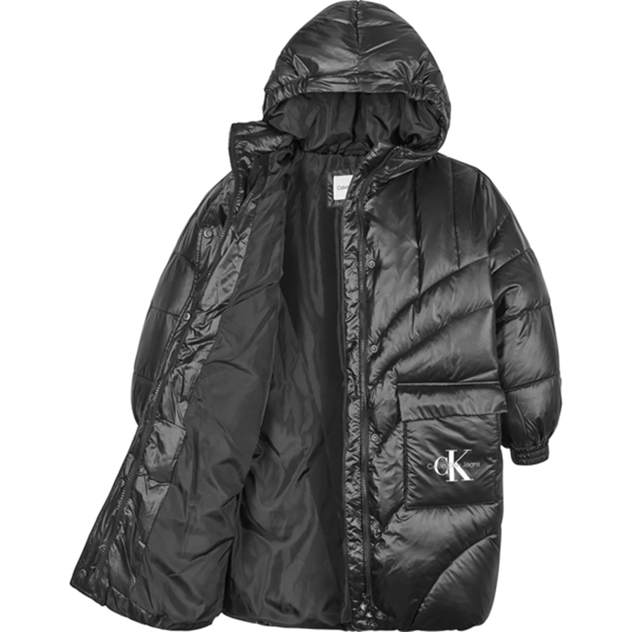 Calvin Klein Oversized Duvet Padded Coat Ck Black