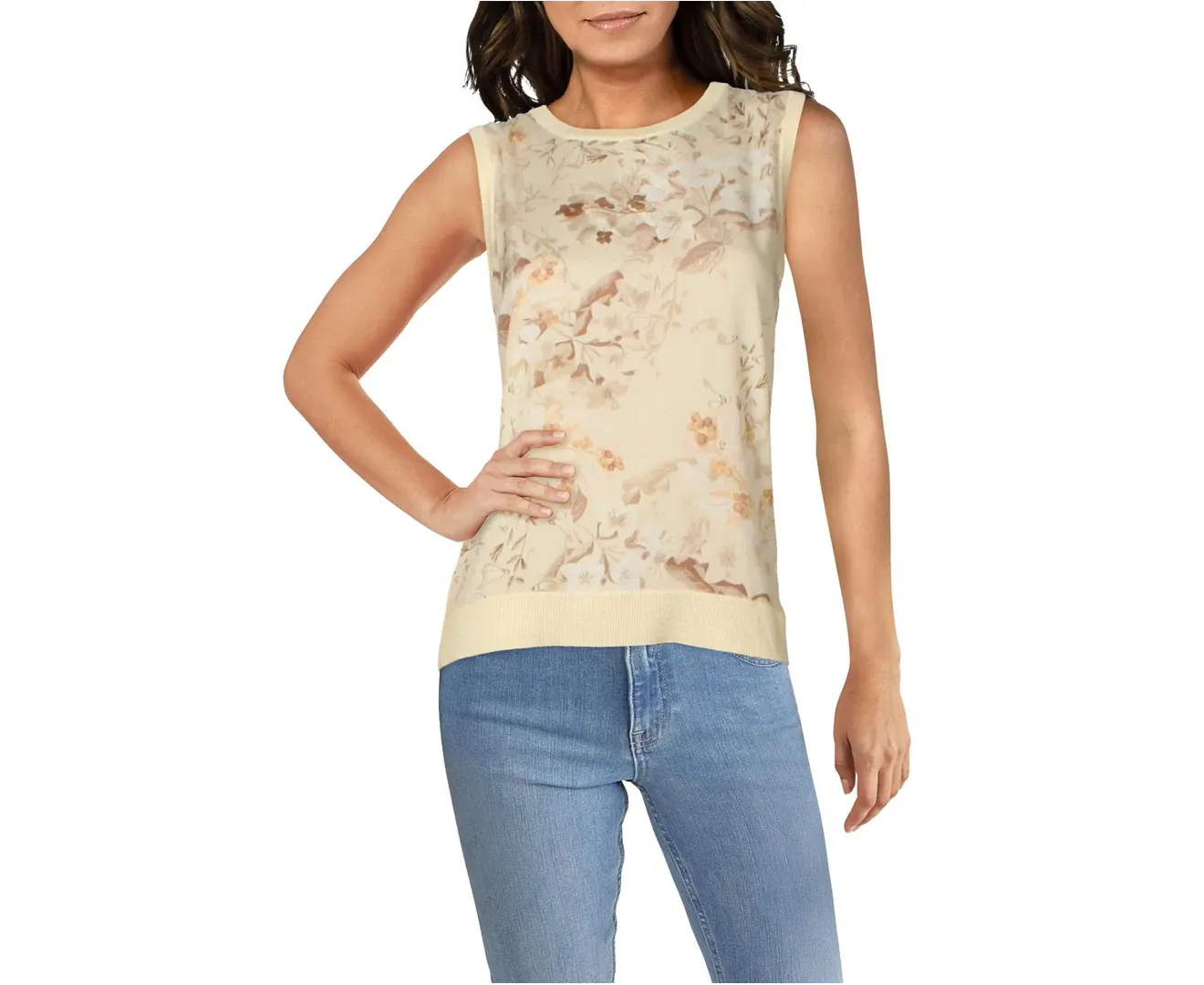 CALVIN KLEIN Women's Floral Top Vest