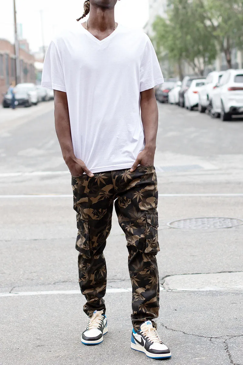 Camo Leaf Cargo Jeans