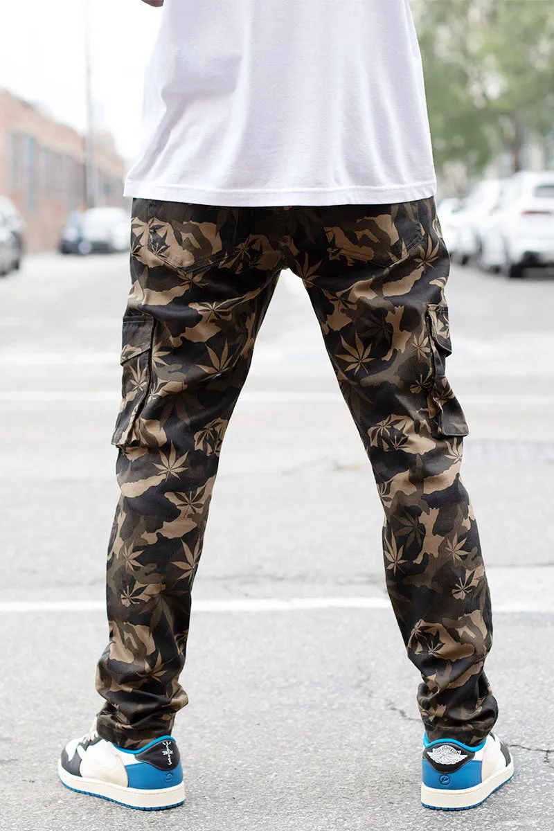 Camo Leaf Cargo Jeans