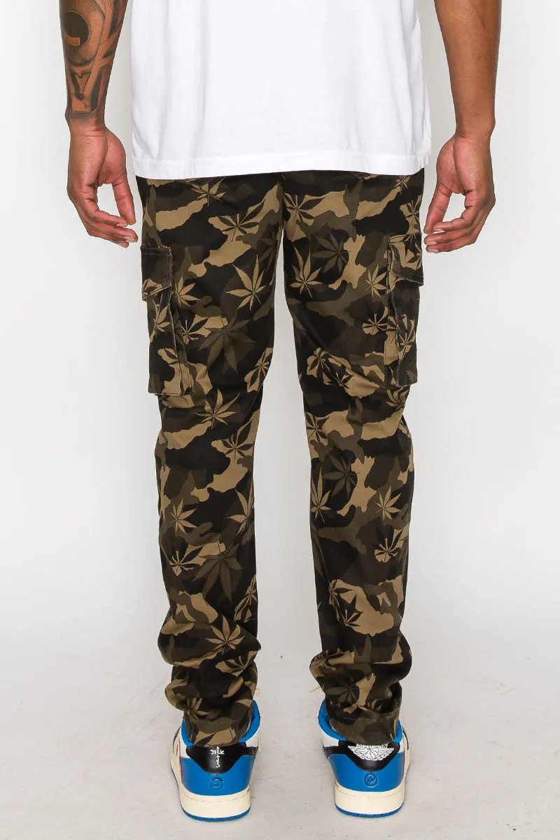 Camo Leaf Cargo Jeans