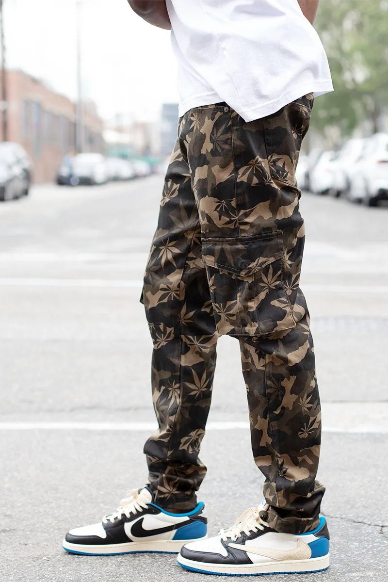 Camo Leaf Cargo Jeans