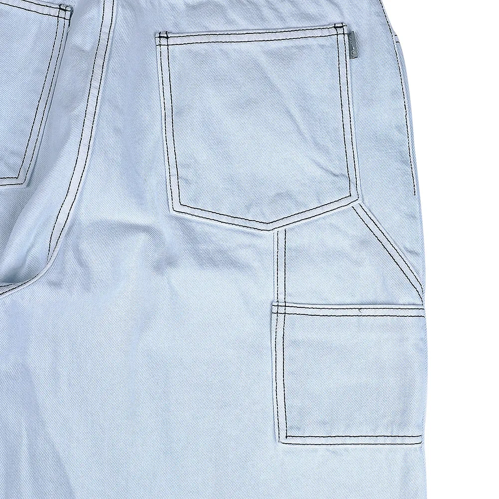 CARPENTER LOOSEFIT DENIM SHORT PANTS ICEBLUE