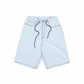 CARPENTER LOOSEFIT DENIM SHORT PANTS ICEBLUE