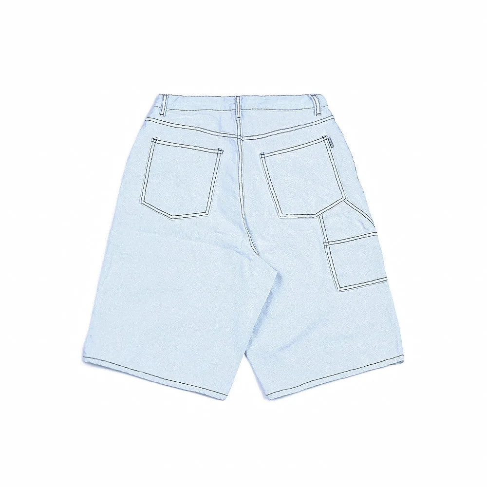 CARPENTER LOOSEFIT DENIM SHORT PANTS ICEBLUE