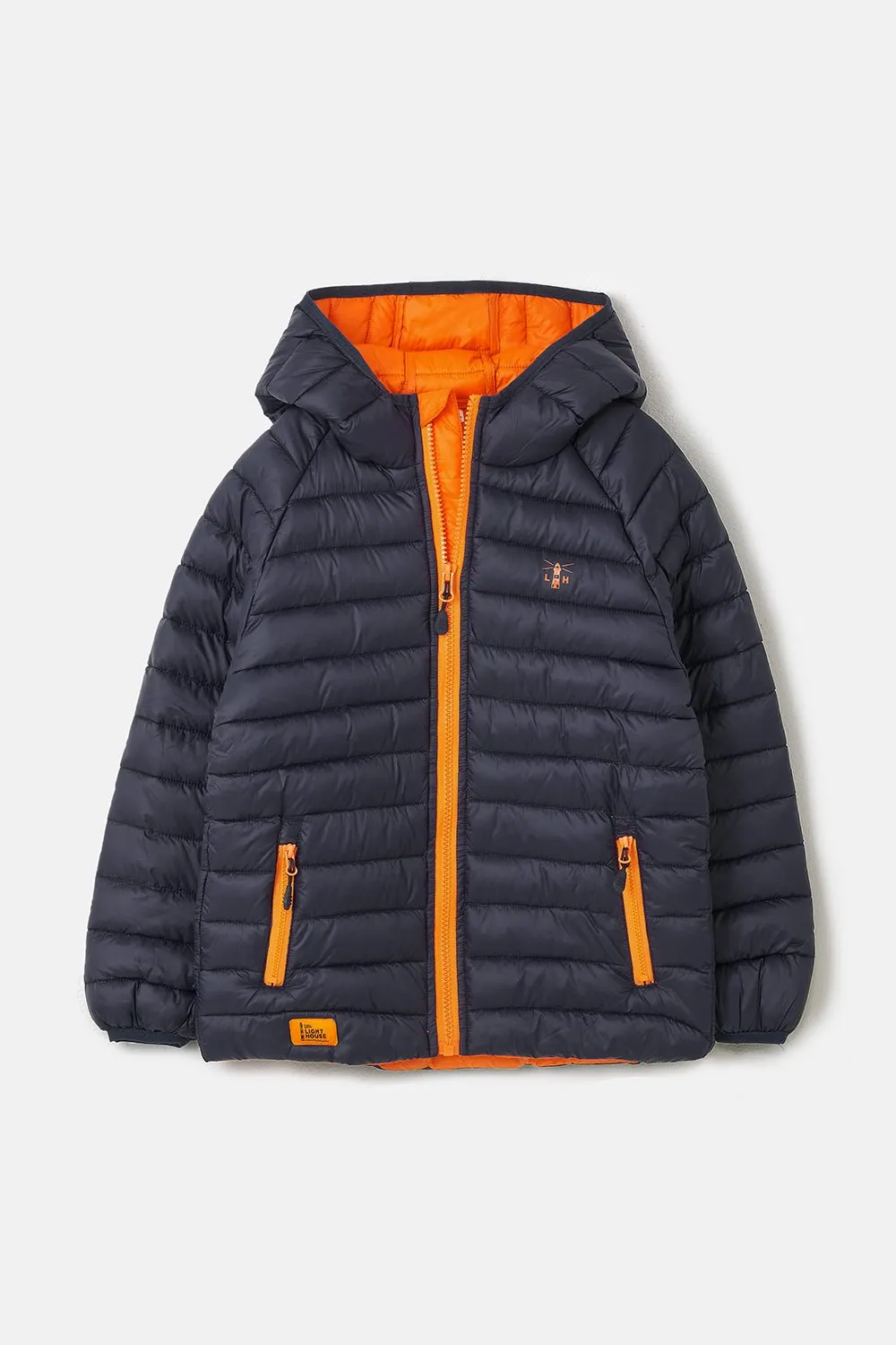 Carter Coat - Navy Orange