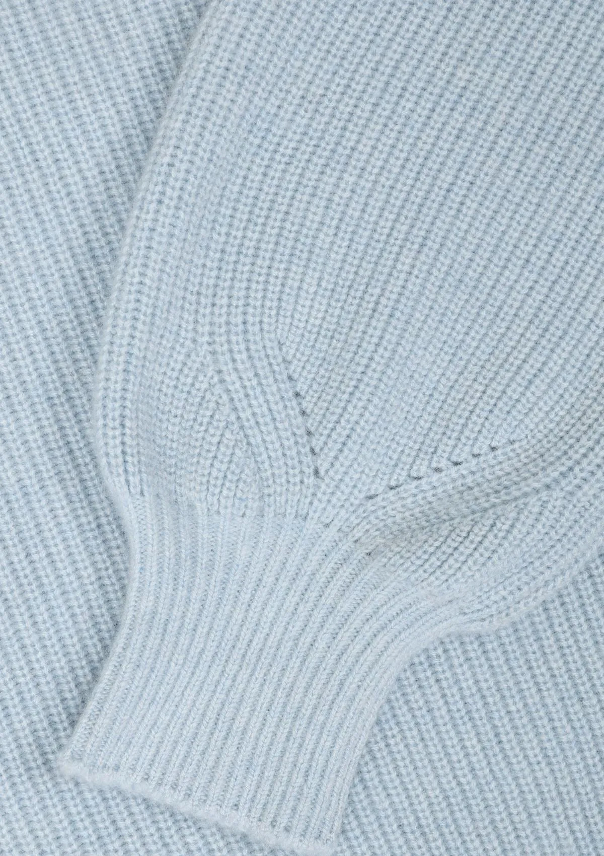 Cashmere Tie Back Sweater in Sky Blue