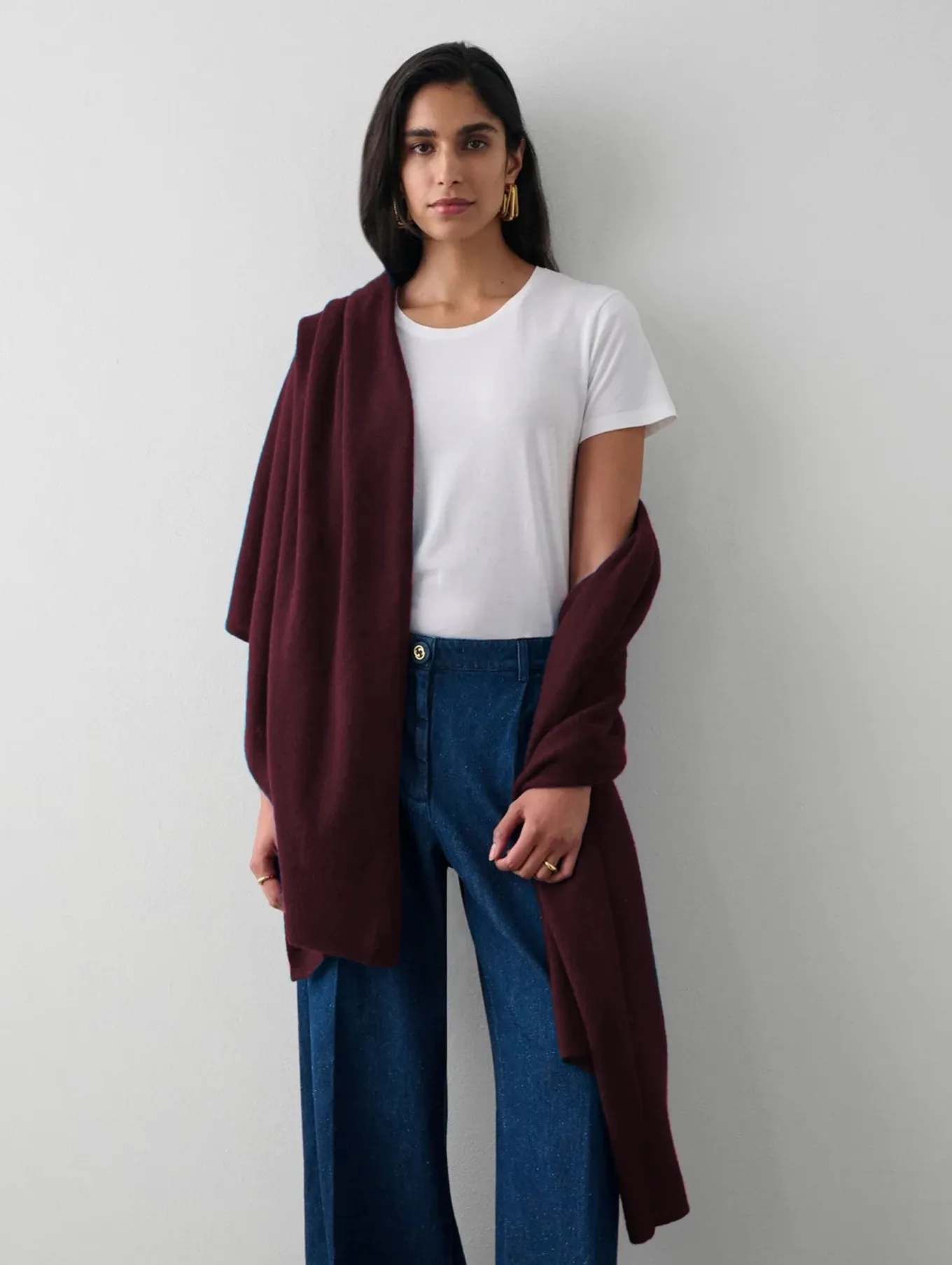 Cashmere Travel Wrap - Deep Beet