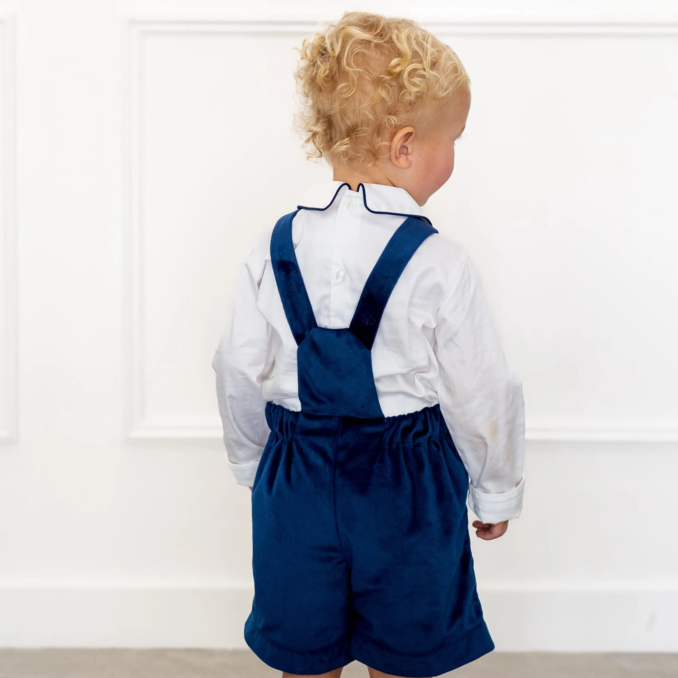 Christopher Boy Overall - Navy Velvet