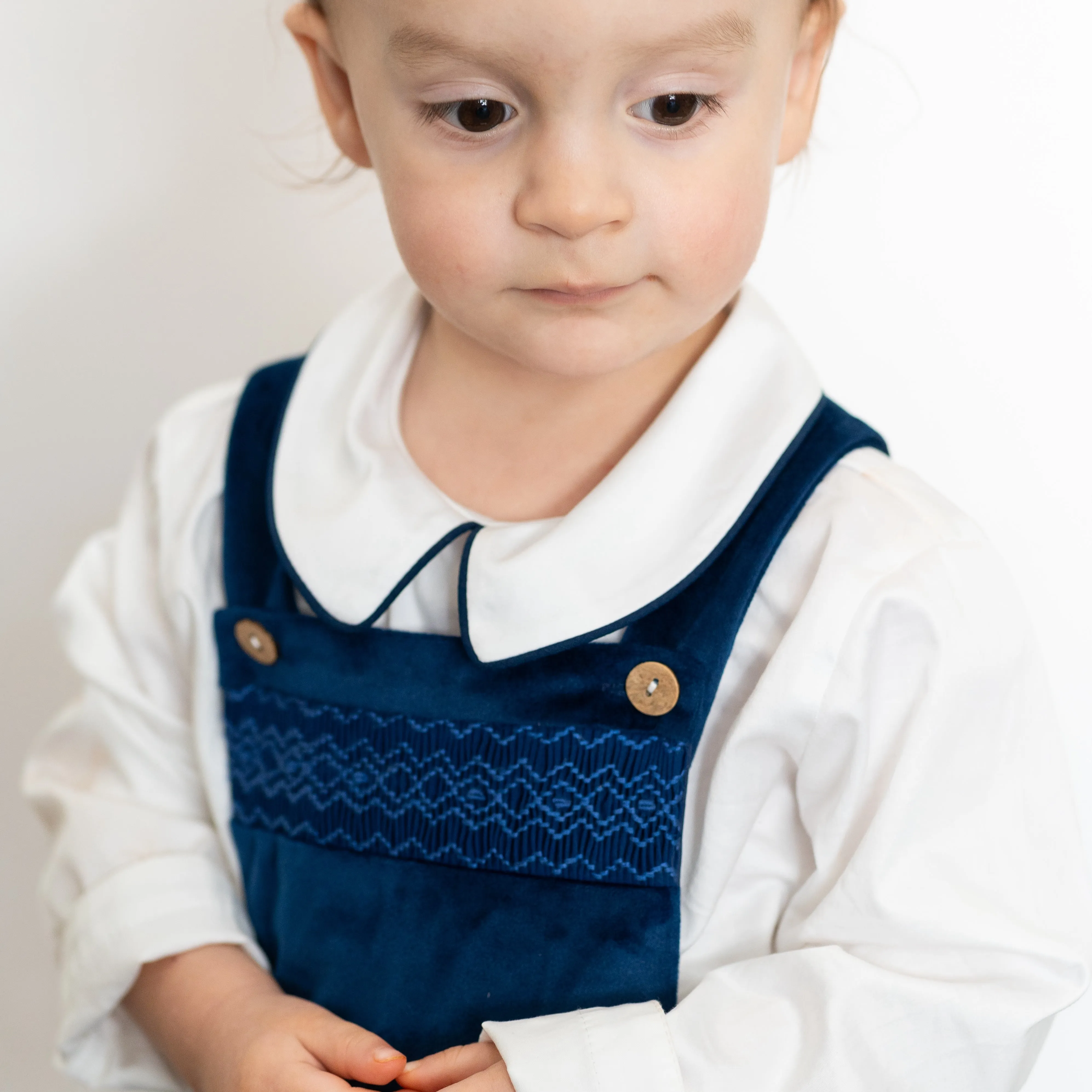 Christopher Boy Overall - Navy Velvet