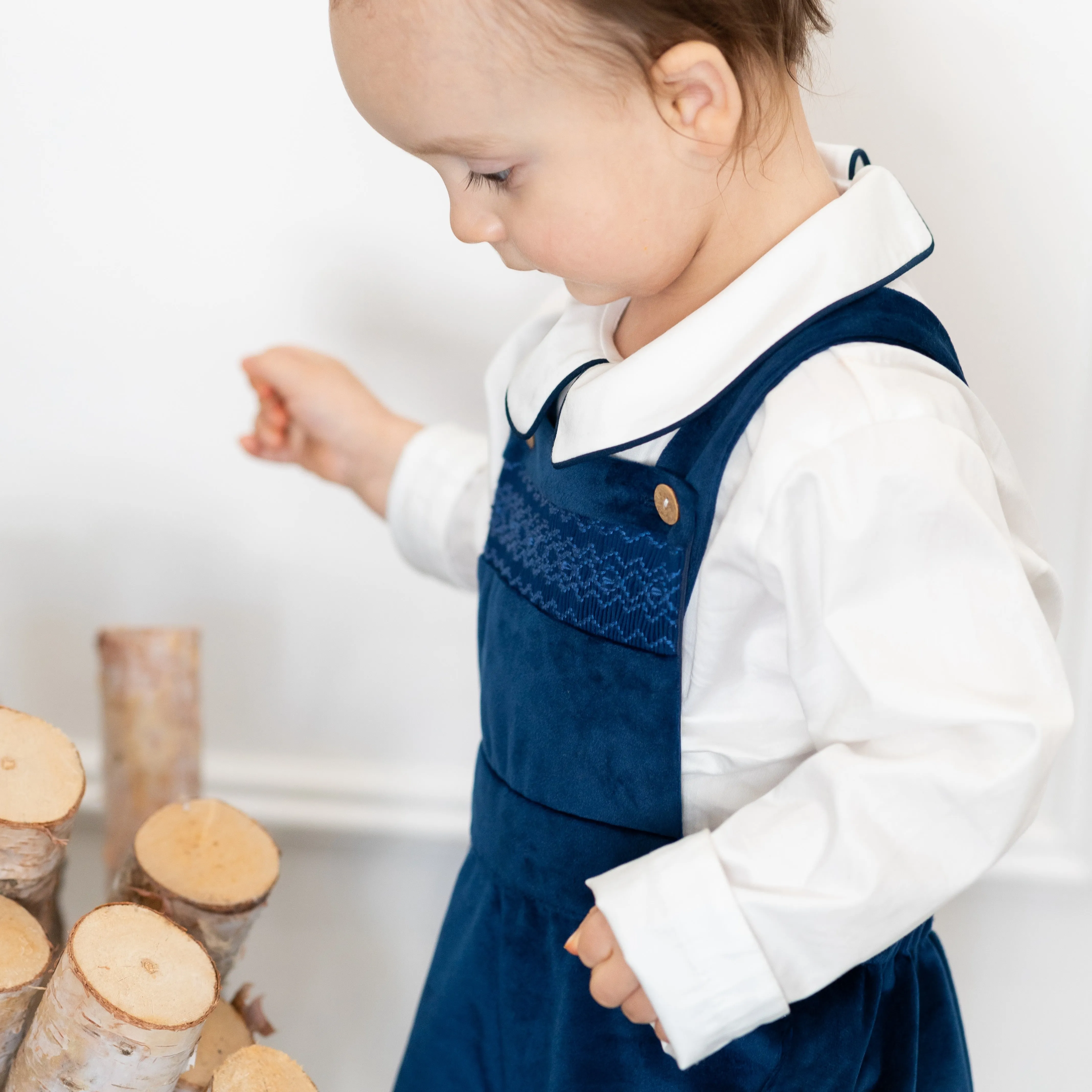 Christopher Boy Overall - Navy Velvet