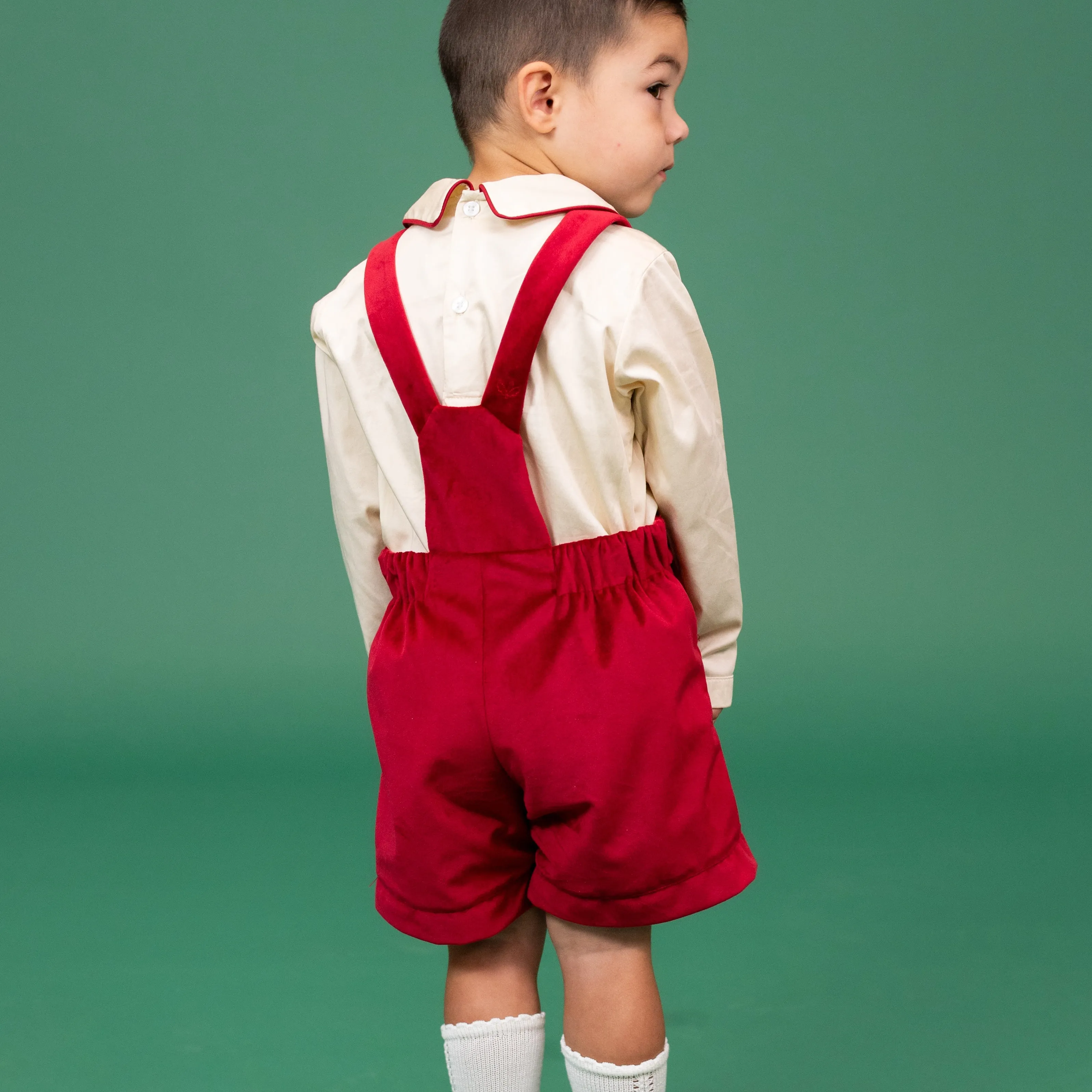 Christopher Boy Overall - Red Velvet