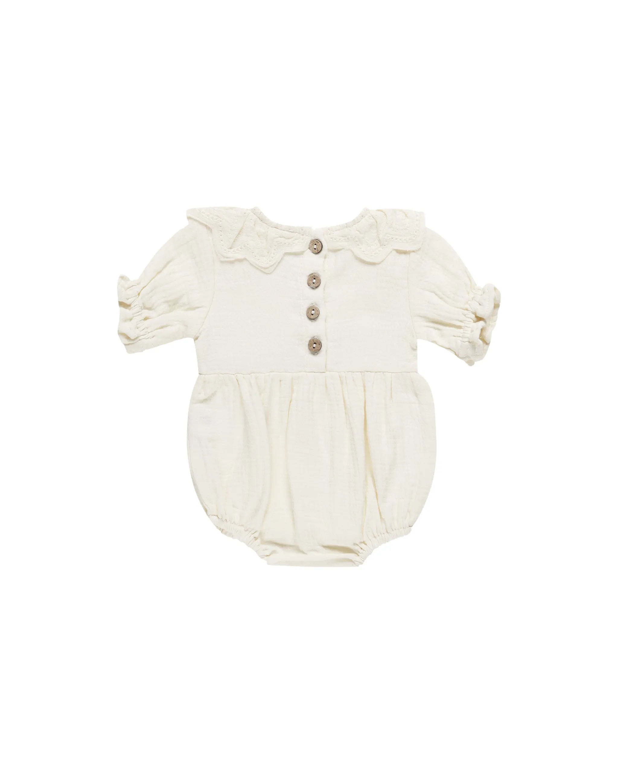 Collared Romper || Ivory