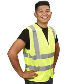 Cordova VB231PL Type-R Class 2 Hi-Vis Safety Vest, Lime, Large, 1 Each