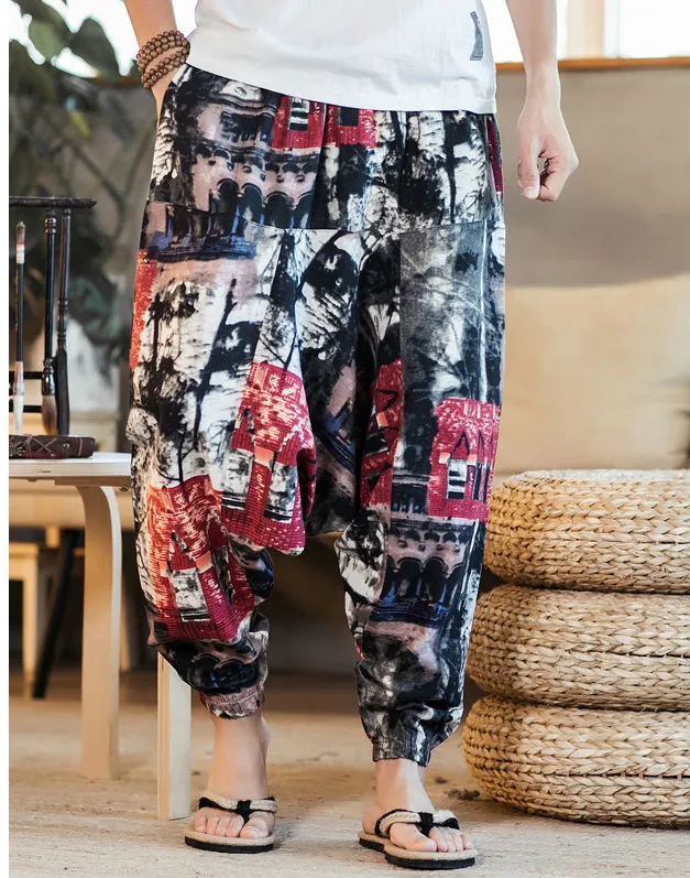 Cotton Loose Harajuku Youth Streetwear Fashion Men Harem Pants