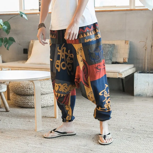 Cotton Loose Harajuku Youth Streetwear Fashion Men Harem Pants