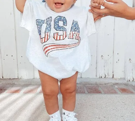 Cotton Onesie for July 4th Celebrations