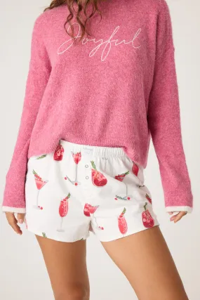 Cranberries & Cocktails Flannel Short