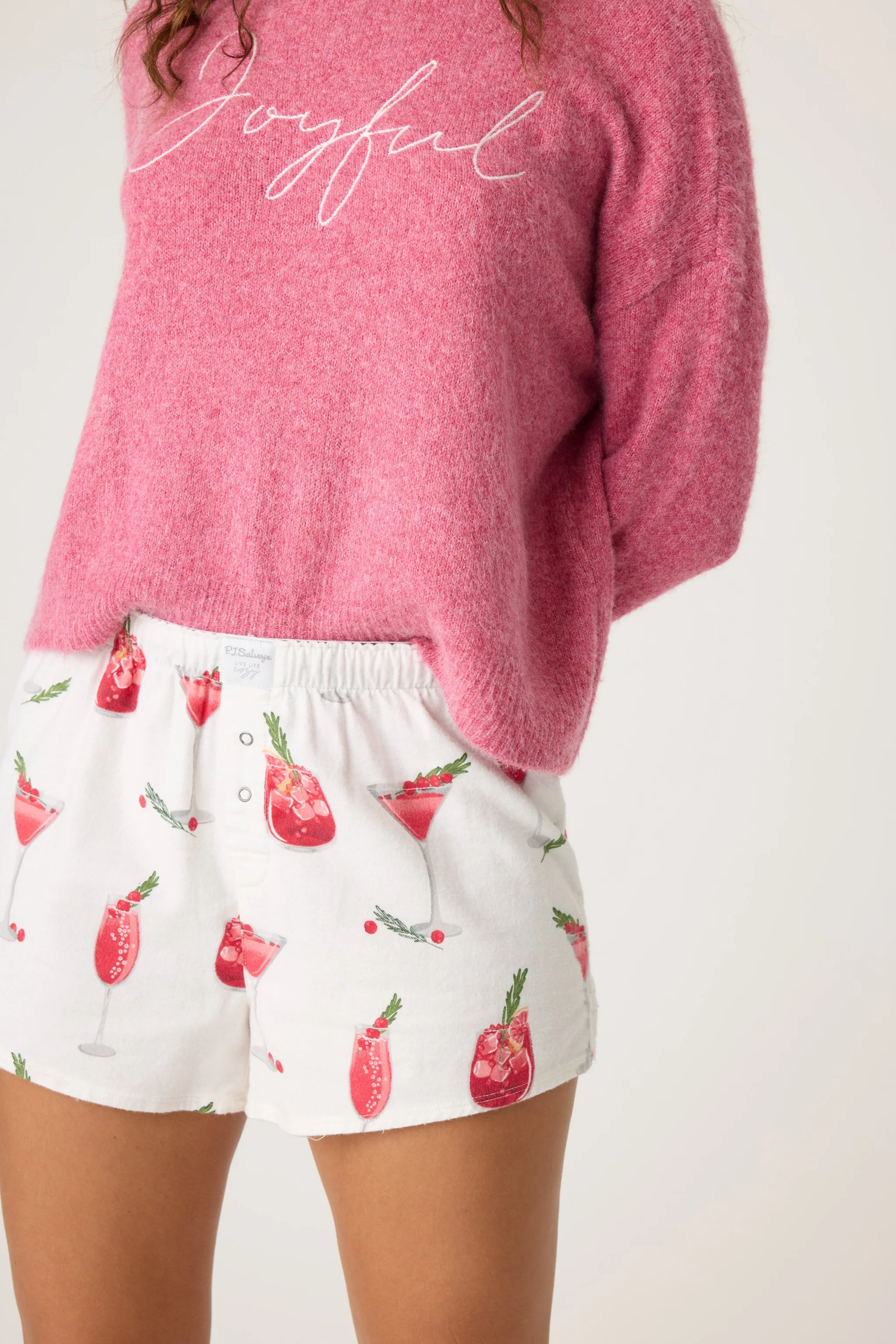 Cranberries & Cocktails Flannel Short