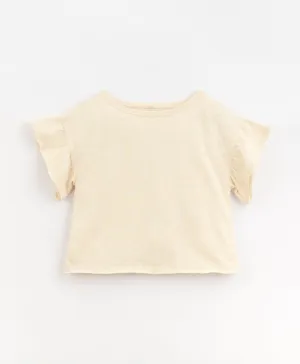 Cream Flutter Sleeve Tee