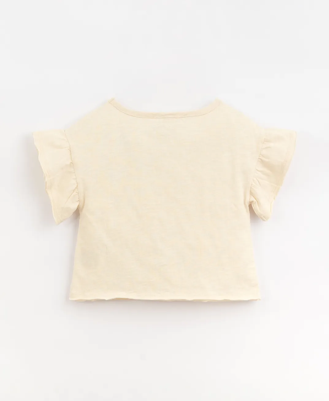 Cream Flutter Sleeve Tee