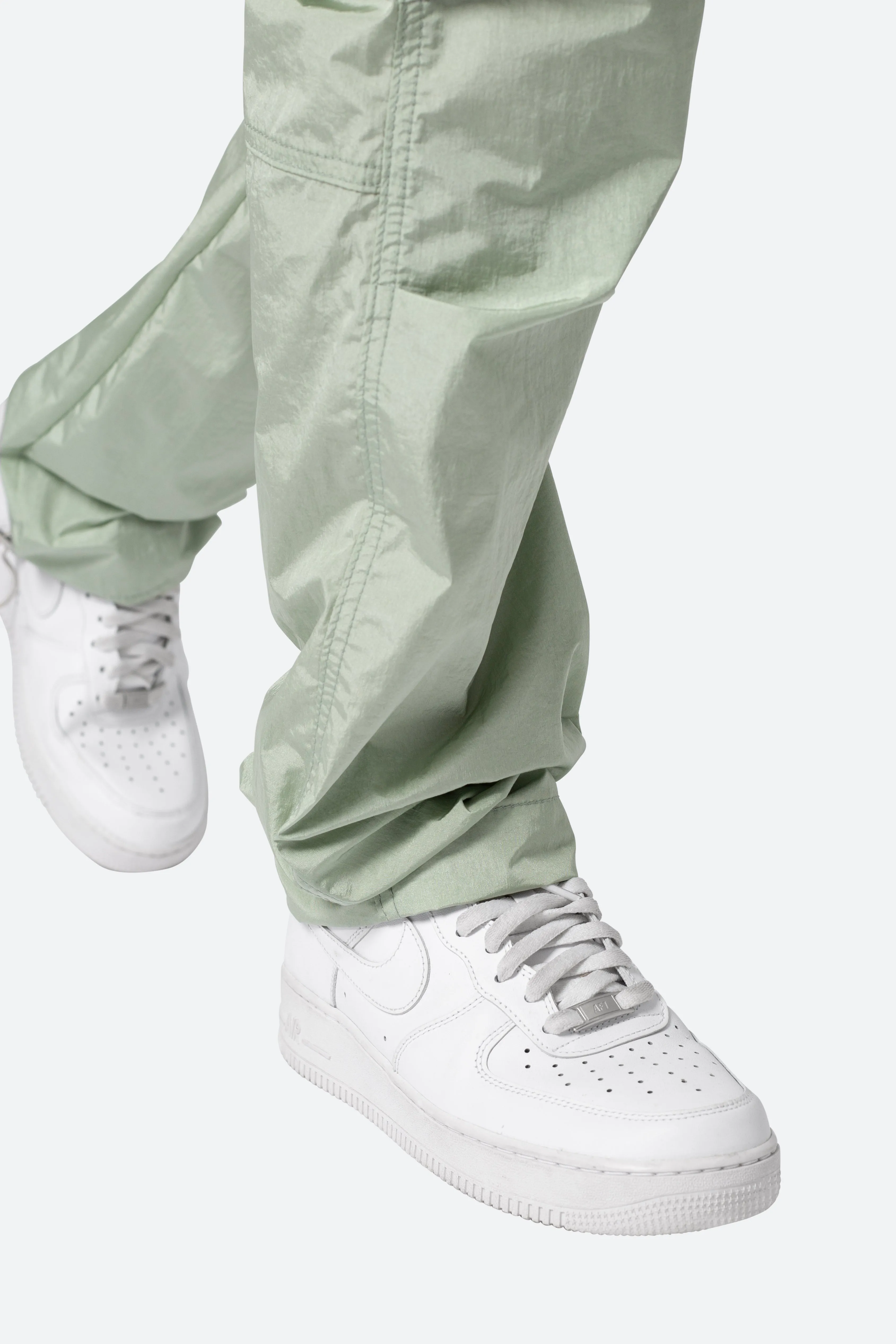 Crinkle Cargo Pants - Green