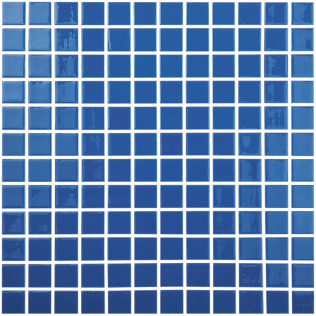 Denim Blue Slip Resistant, 1" x 1" - Glass Tile