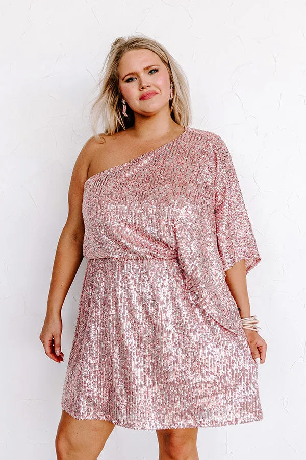 Documenting Memories Sequin Dress In Pink Curves