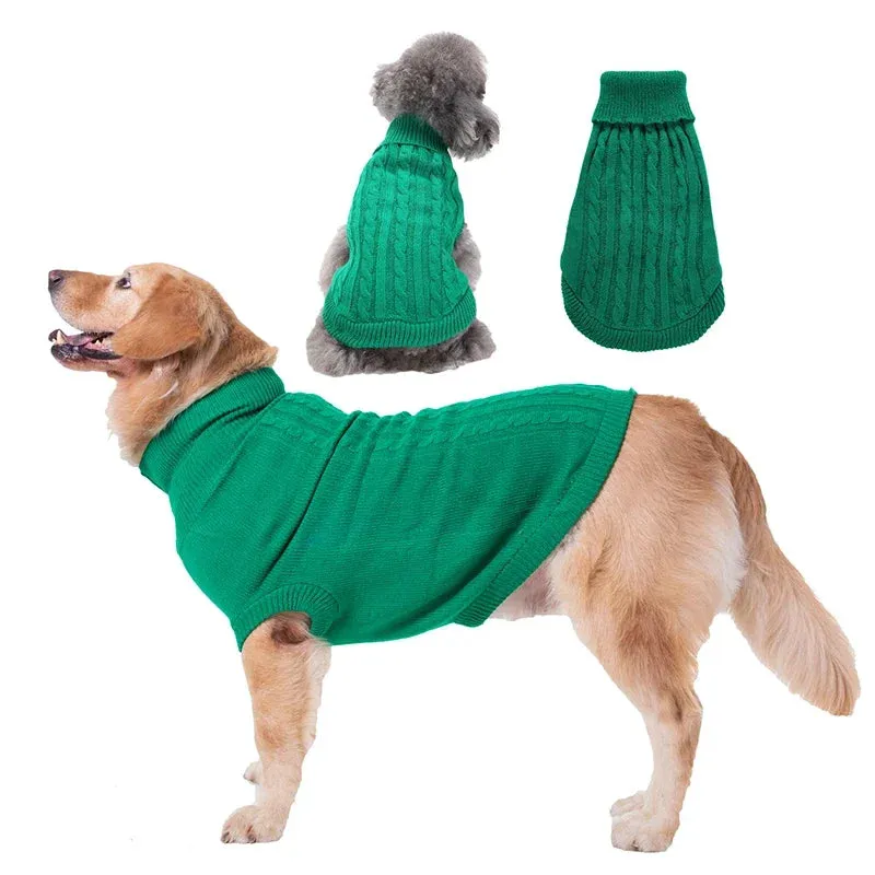 Dog Cat Sweater Winter Warm Dog Clothes for Small Large Dogs Puppy Knitted Clothing Chihuahua Maltese Sweater Labrador Pet Coat