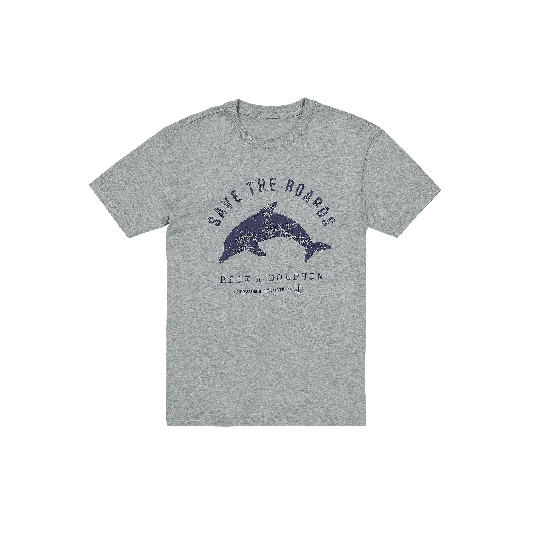 Dolphin Rider Short Sleeve Tee - Heather Grey