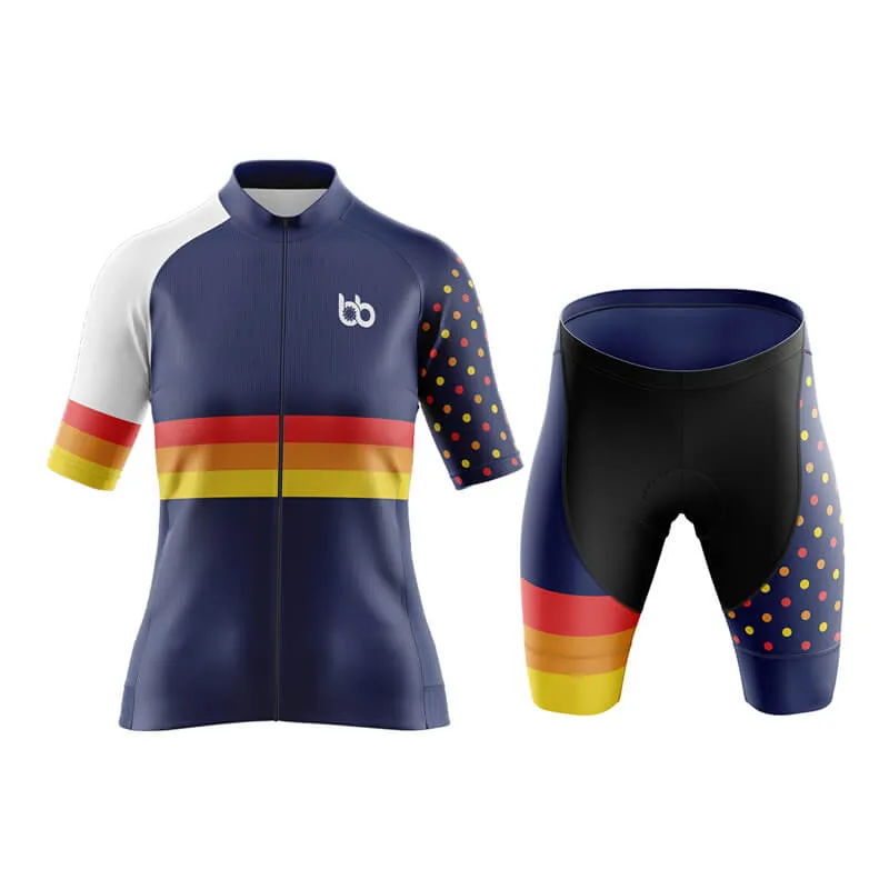 Dot and Stripe Aero Cycling Kit (Navy)