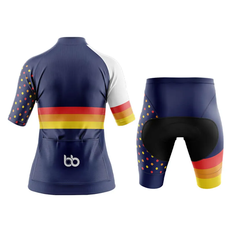 Dot and Stripe Aero Cycling Kit (Navy)