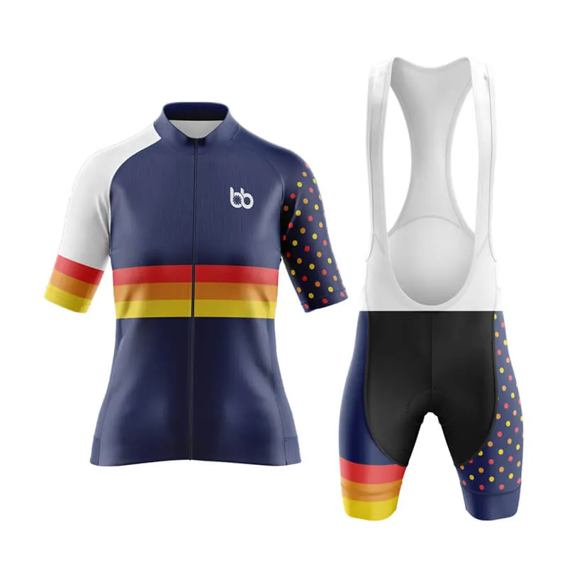 Dot and Stripe Aero Cycling Kit (Navy)