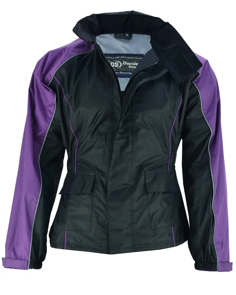 DS575PU Women's Motorcycle Rain Suit (Purple)