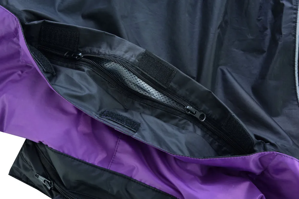 DS575PU Women's Motorcycle Rain Suit (Purple)