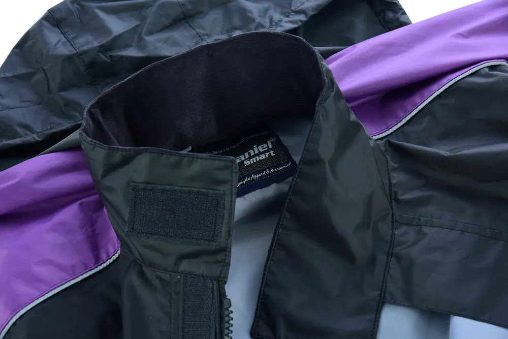 DS575PU Women's Motorcycle Rain Suit (Purple)