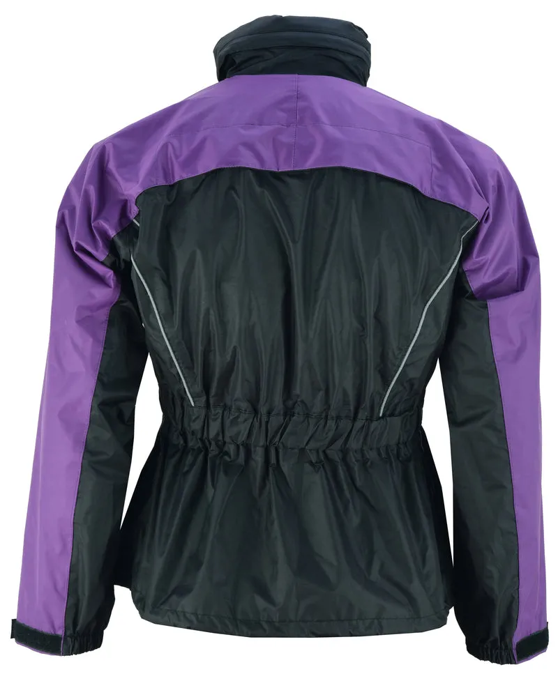 DS575PU Women's Motorcycle Rain Suit (Purple)