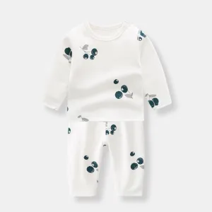 EARTHY BLUEBERRY Organic Cotton Top and Pants Set